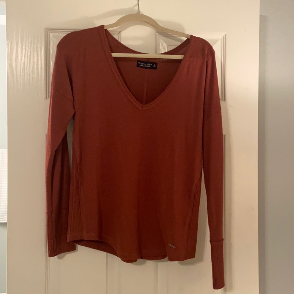 Abercrombie and Fitch Soft A&F V Neck Long Sleeve